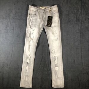 FWRD Denim Jeans Boys Size 16 Distressed Ripped Gray Bleached Slim Skinny NWOT
